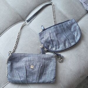 Lindsay Phillips Silver Blue Women's 5 Way Bag